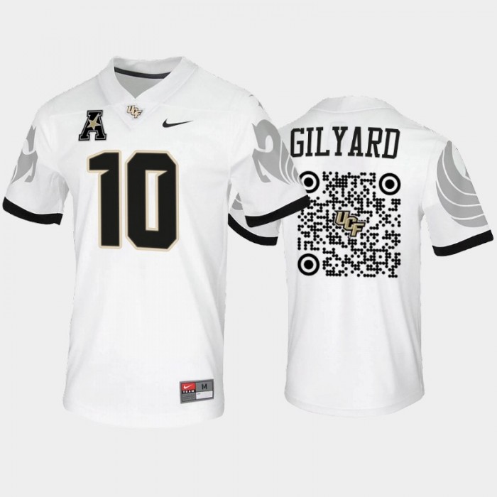 UCF Knights Eriq Gilyard QR Codes Jersey #10 White 2022 Spring Game Uniform