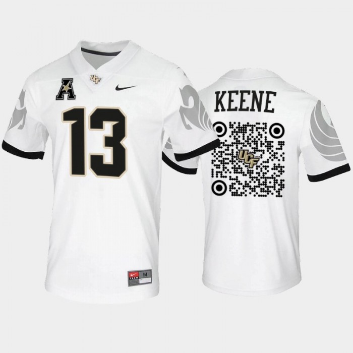 UCF Knights Mikey Keene QR Codes Jersey #13 White 2022 Spring Game Uniform