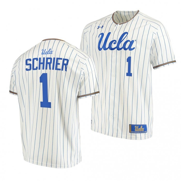 UCLA Bruins White College Baseball Cody Schrier Men Jersey