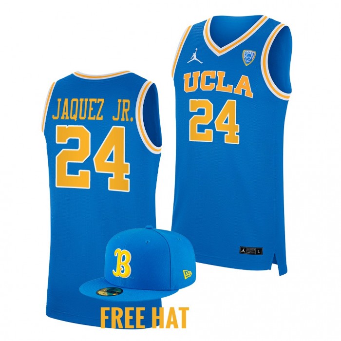 Jaime Jaquez Jr. UCLA Bruins 2022-23 College Basketball Free Hat Jersey-Blue