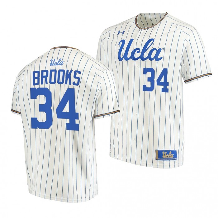 UCLA Bruins White College Baseball Jake Brooks Men Jersey