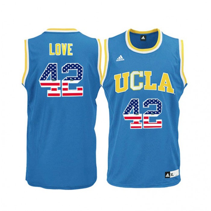 Male UCLA Bruins Kevin Love Blue National Flag Basketball Jersey