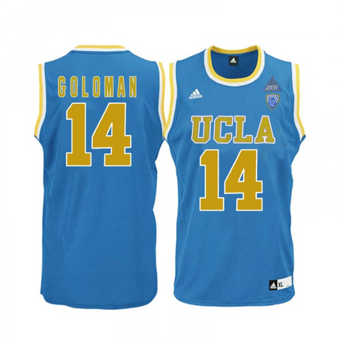 Male Gyorgy Goloman UCLA Bruins Blue NCAA Basketball Player Name And Number Jersey