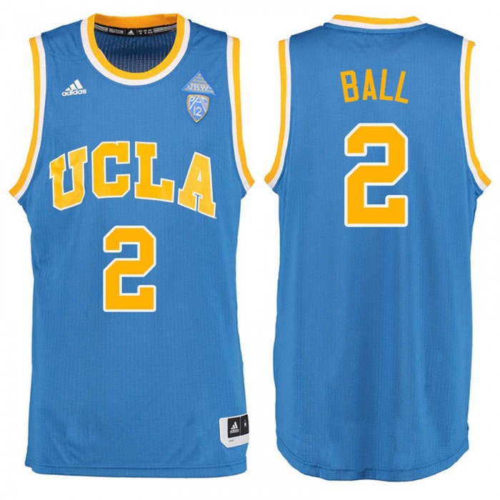 Male UCLA Bruins #2 Lonzo Ball Blue Pac-12 College Basketball Jersey