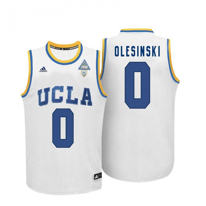 Male Alex Olesinski UCLA Bruins White NCAA Basketball Player Name And Number Jersey