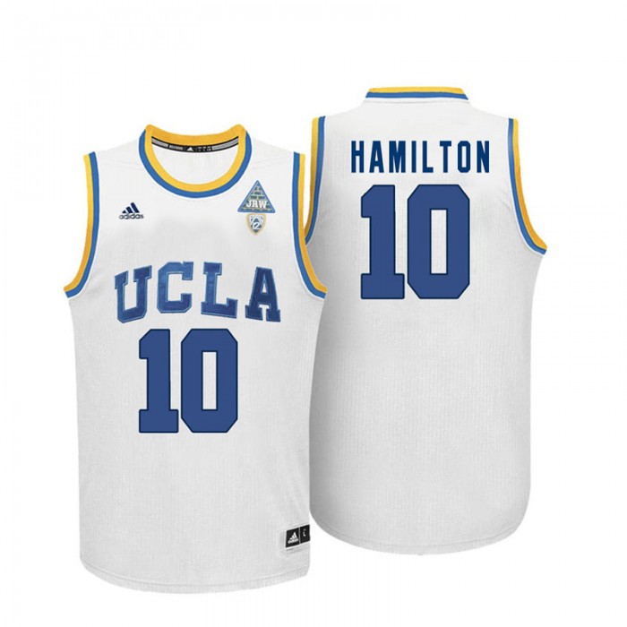 Male Isaac Hamilton UCLA Bruins White NCAA Basketball Player Name And Number Jersey