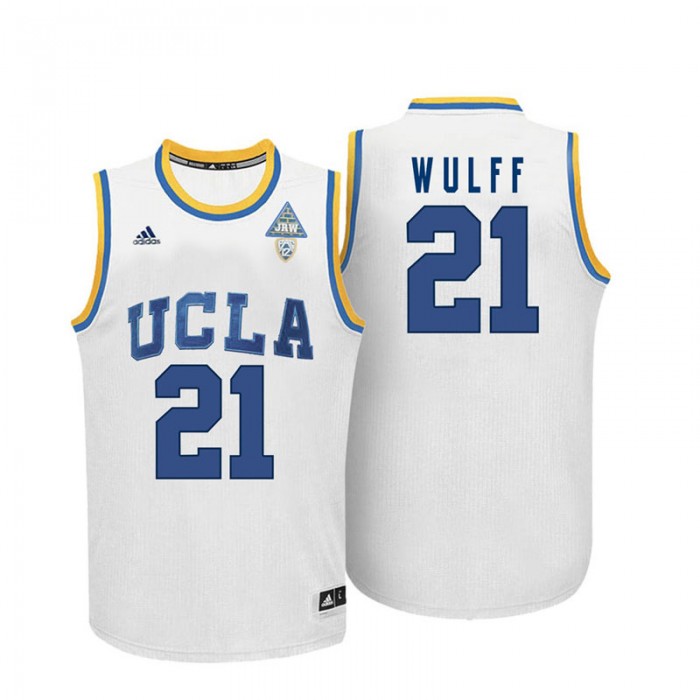 Male Alec Wulff UCLA Bruins White NCAA Basketball Player Name And Number Jersey