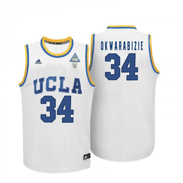 Male Ikenna Okwarabizie UCLA Bruins White NCAA Basketball Player Name And Number Jersey