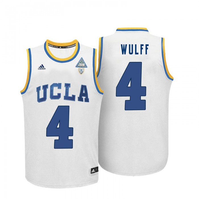 Male Isaac Wulff UCLA Bruins White NCAA Basketball Player Name And Number Jersey