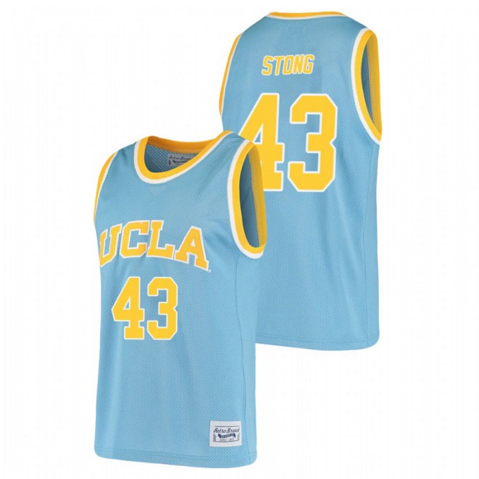 UCLA Bruins Russell Stong Alumni Basketball Original Retro Jersey Blue For Men