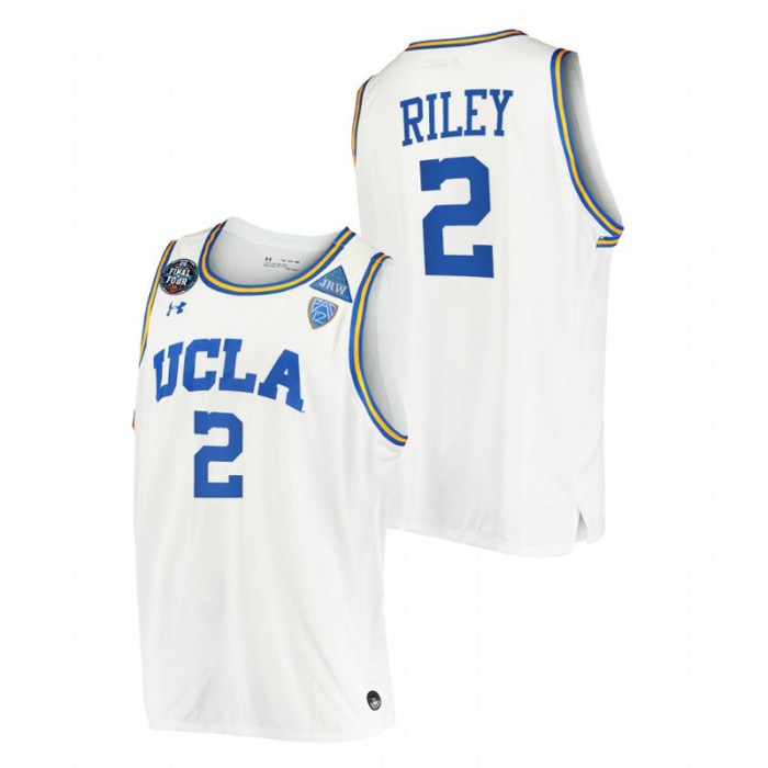 UCLA Bruins Cody Riley Jersey JRW White 2021 March Madness Final Four Men