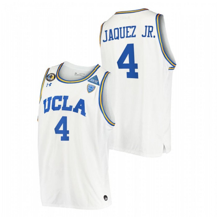 UCLA Bruins Jaime Jaquez Jr. Jersey 2021 March Madness Elite 8 White College Basketball Men