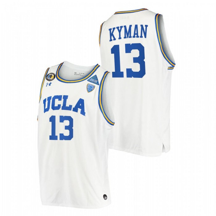 UCLA Bruins Jake Kyman Jersey Stand Together White College Basketball Men