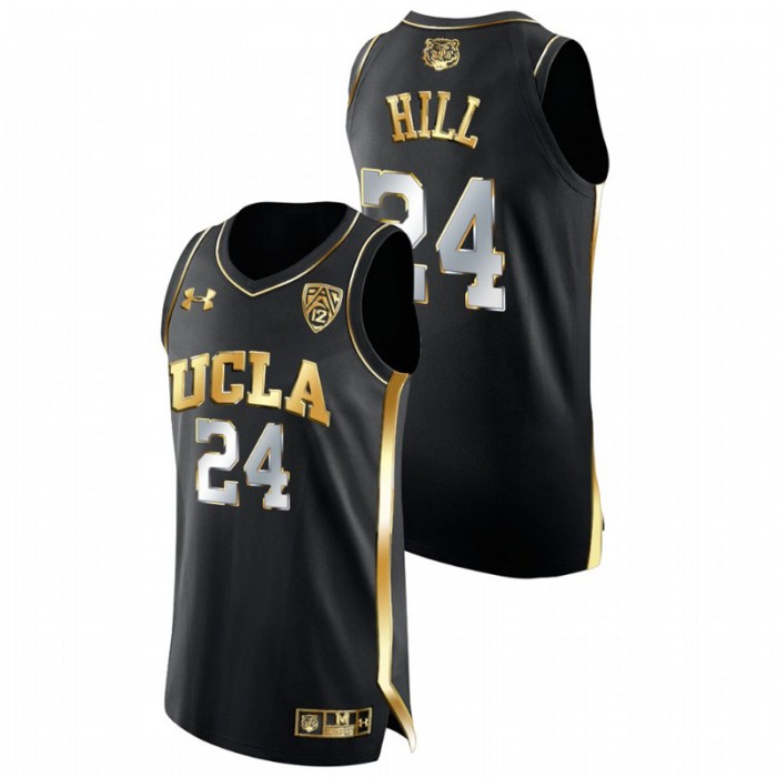 UCLA Bruins Jalen Hill Jersey College Basketball Black Golden Edition Men