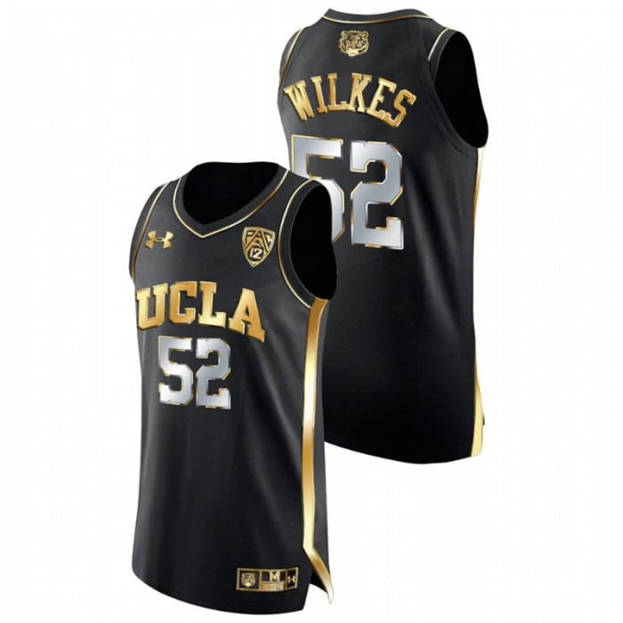 UCLA Bruins Jamaal Wilkes Jersey March Madness PAC-12 Black Golden Edition Men