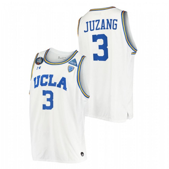 UCLA Bruins Johnny Juzang Jersey JRW White 2021 March Madness Final Four Men