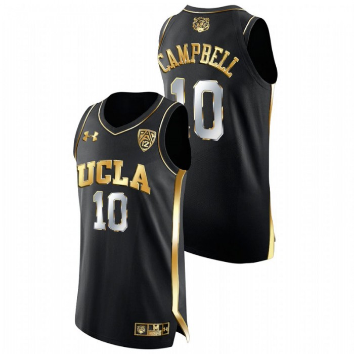 UCLA Bruins Tyger Campbell Jersey College Basketball Black Golden Edition Men