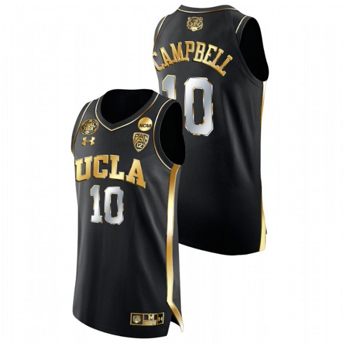 UCLA Bruins Tyger Campbell Jersey Golden Authentic Black 2021 March Madness Final Four Men