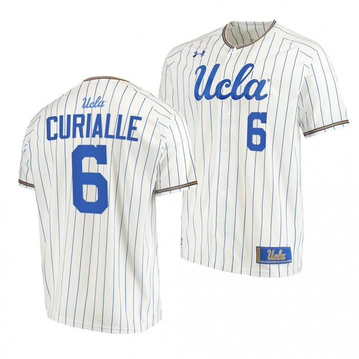 UCLA Bruins White College Baseball Michael Curialle Men Jersey