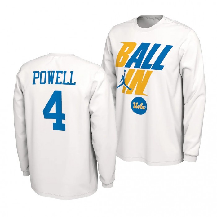 UCLA Bruins Norman Powell 2022 NCAA March Madness 4 White Alumni T-Shirt