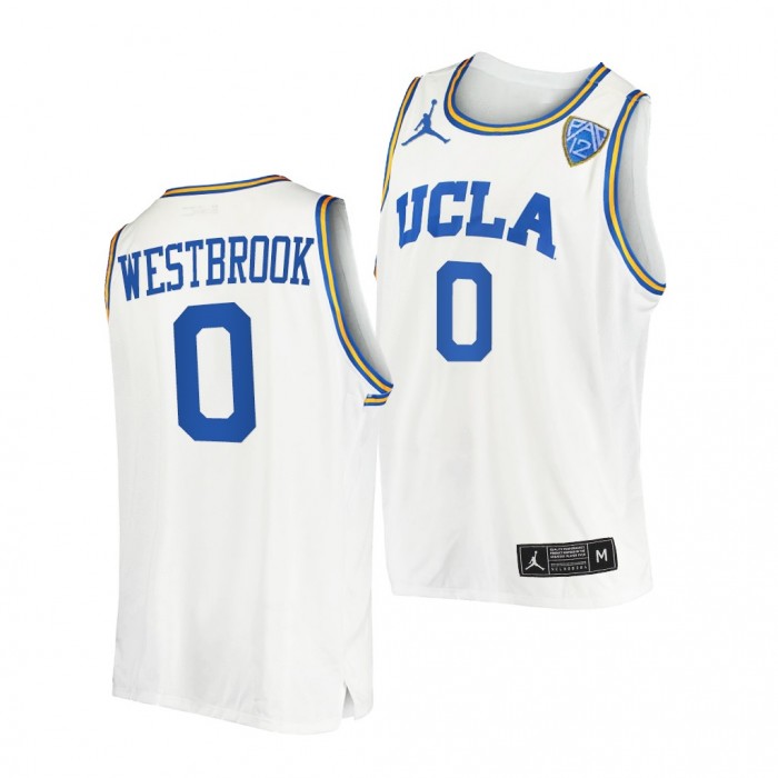 UCLA Bruins Russell Westbrook #0 White College Basketball Jersey Home