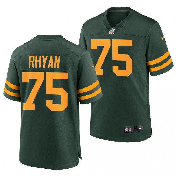 2022 NFL Draft Sean Rhyan Jersey Green Bay Packers Green Alternate
