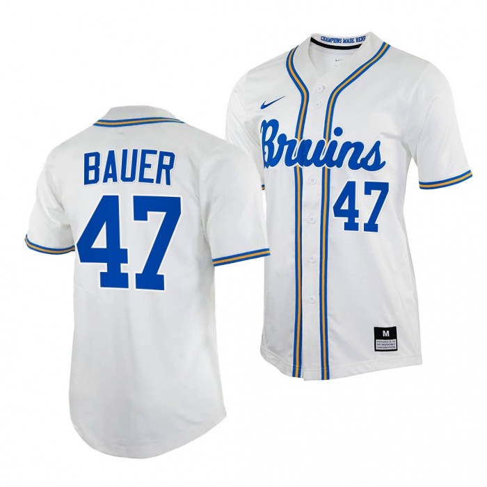 Trevor Bauer UCLA Bruins College Baseball Men Jersey-White