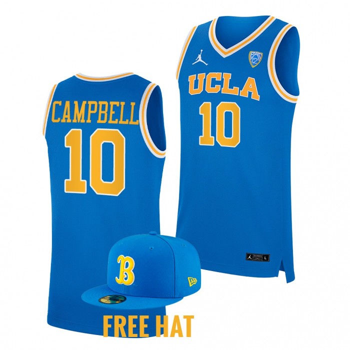 Tyger Campbell UCLA Bruins 2022-23 College Basketball Free Hat Jersey-Blue