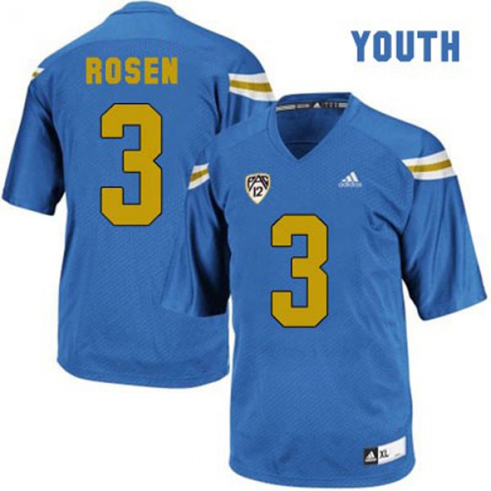 UCLA Bruins #3 Josh Rosen Blue Football Youth Jersey