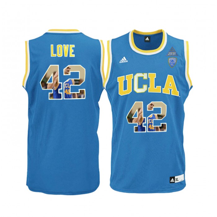 Male UCLA Bruins Kevin Love Blue Basketball Jersey With Player Pictorial PAC 12