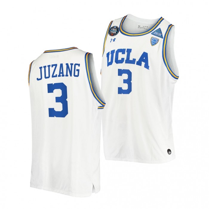 UCLA Bruins 2021 March Madness Final Four Johnny Juzang White Jersey