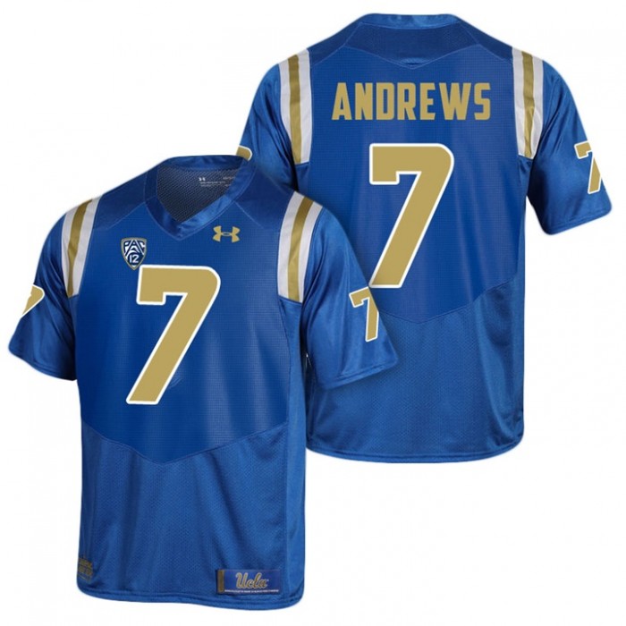 Darren Andrews UCLA Bruins Royal College PAC-12 2017 Season New Under Armour Player Jersey