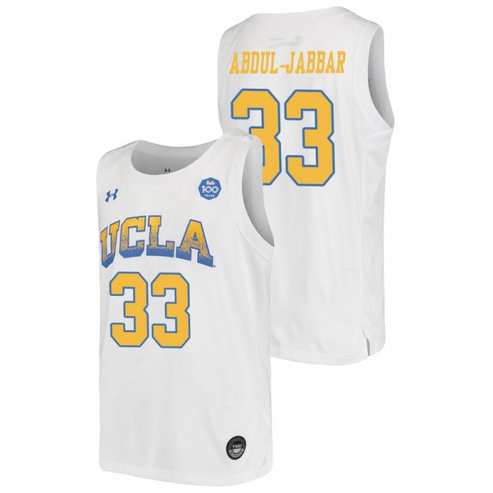 UCLA Bruins Kareem Abdul-Jabbar Jersey College Baketball White Replica Youth