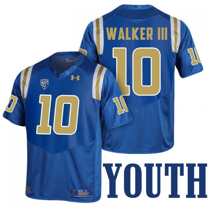 Youth Kenneth Walker III UCLA Bruins Royal College 2017 Season New Under Armour Player Jersey