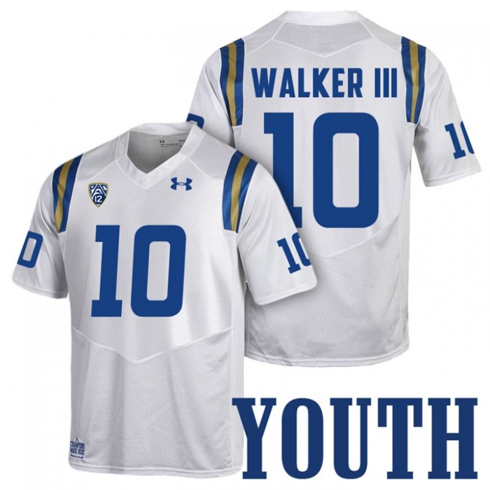 Youth Kenneth Walker III UCLA Bruins White College 2017 Season New Under Armour Player Jersey