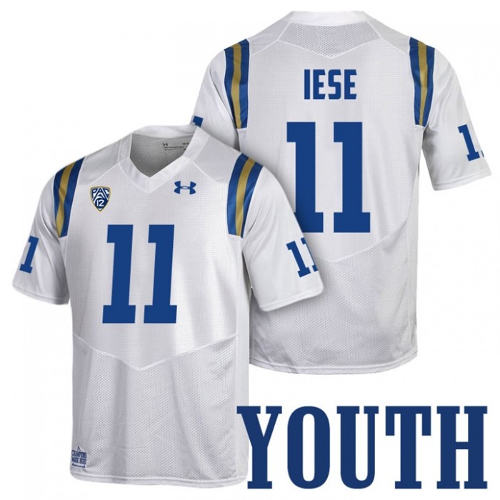 Youth Nate Iese UCLA Bruins White College 2017 Season New Under Armour Player Jersey