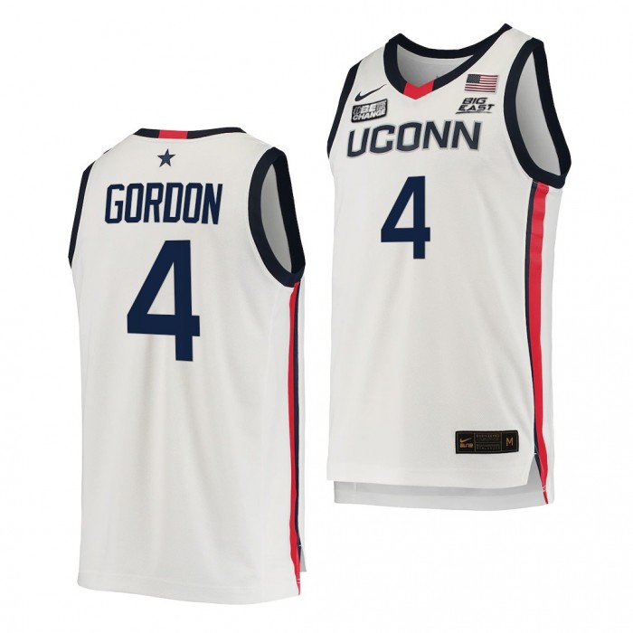 Ben Gordon #4 UConn Huskies College Basketball Alumni White Jersey