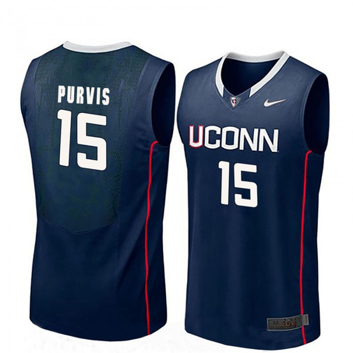 Male Rodney Purvis UConn Huskies Navy NCAA Basketball Player Name And Number Jersey