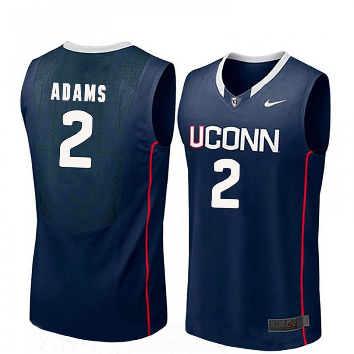 Male Jalen Adams UConn Huskies Navy NCAA Basketball Player Name And Number Jersey
