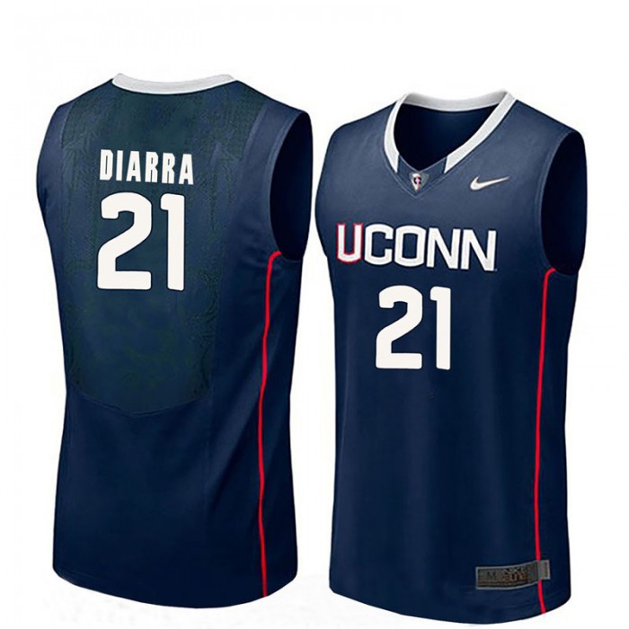 Male Mamadou Diarra UConn Huskies Navy NCAA Basketball Player Name And Number Jersey