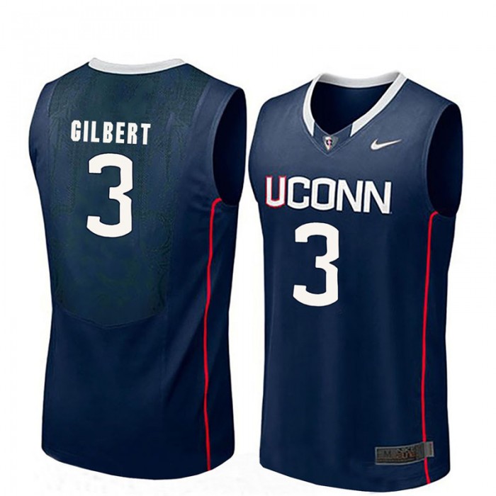 Male Alterique Gilbert UConn Huskies Navy NCAA Basketball Player Name And Number Jersey