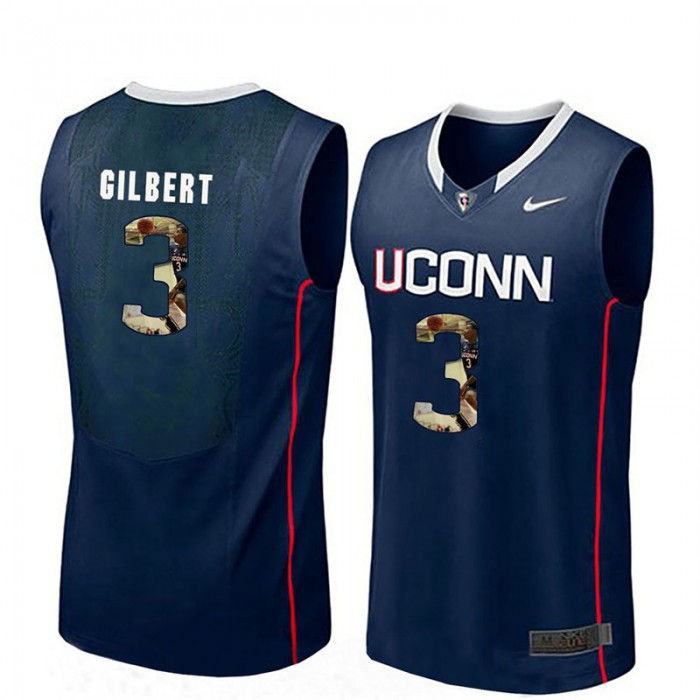 Male Uconn Huskies Basketball Navy College Alterique Gilbert Jersey