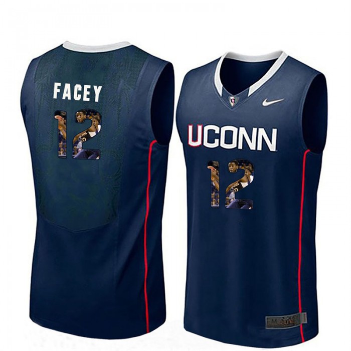 Male Uconn Huskies Basketball Navy College Kentan Facey Jersey