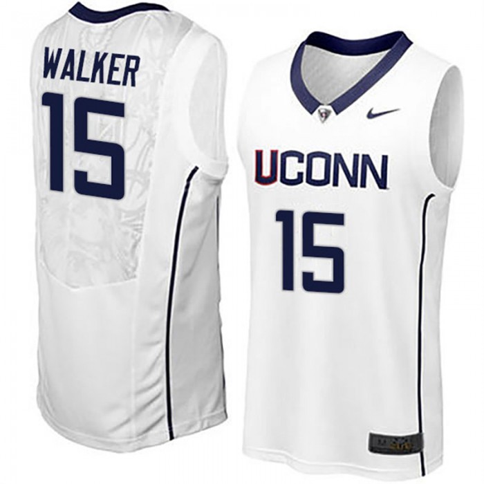 Male Uconn Huskies #15 Kemba Walker White College Basketball Jersey