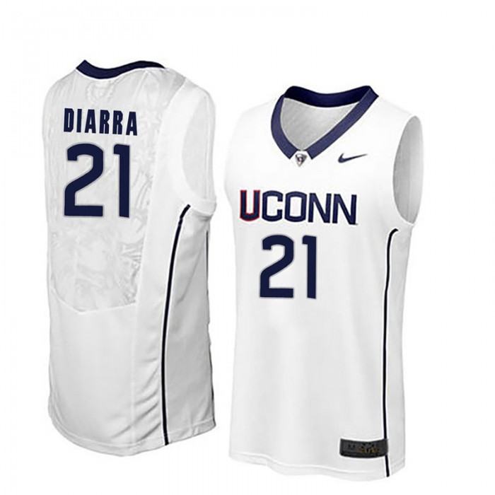Male Mamadou Diarra UConn Huskies White NCAA Basketball Player Name And Number Jersey