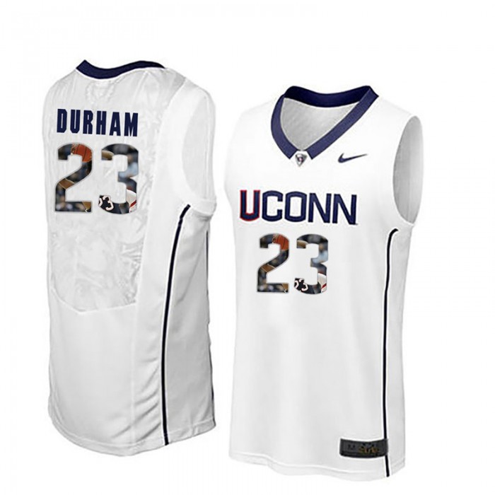 Male Uconn Huskies Basketball White College Juwan Durham Jersey