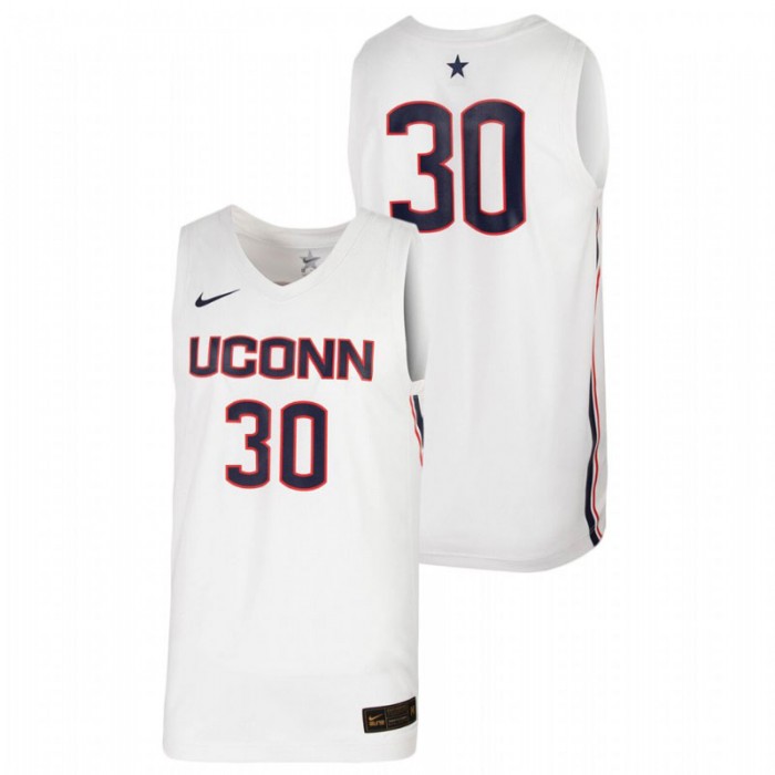 Men's UConn Huskies White Nike Replica Jersey