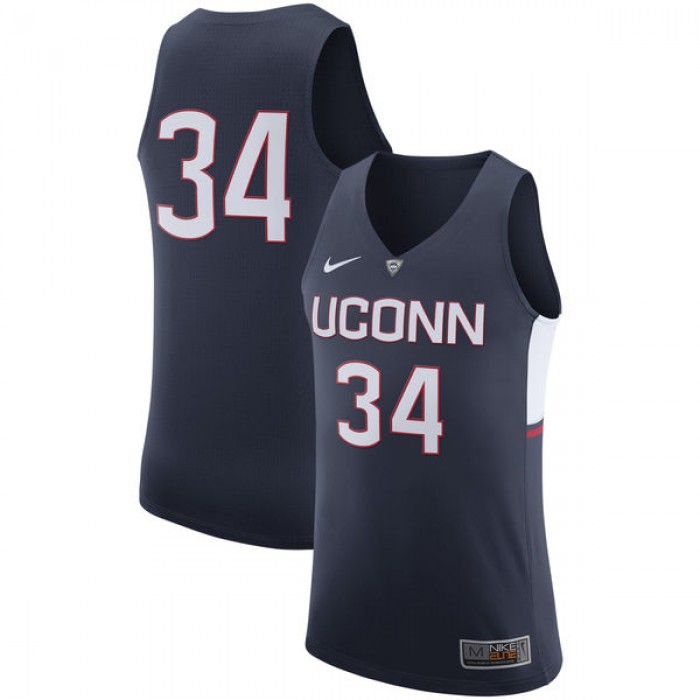 Uconn Huskies #34 Navy Basketball For Men Jersey