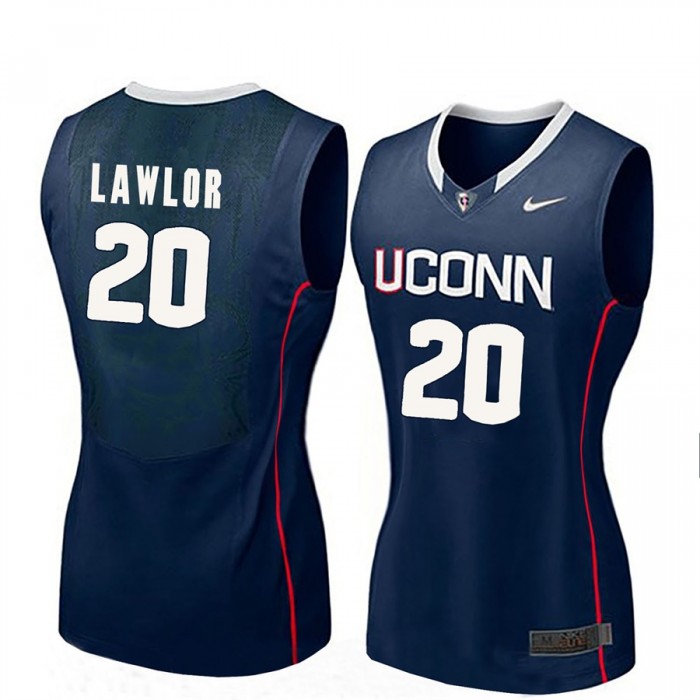 Women Tierney Lawlor UConn Huskies Navy NCAA Basketball Player Name And Number Jersey