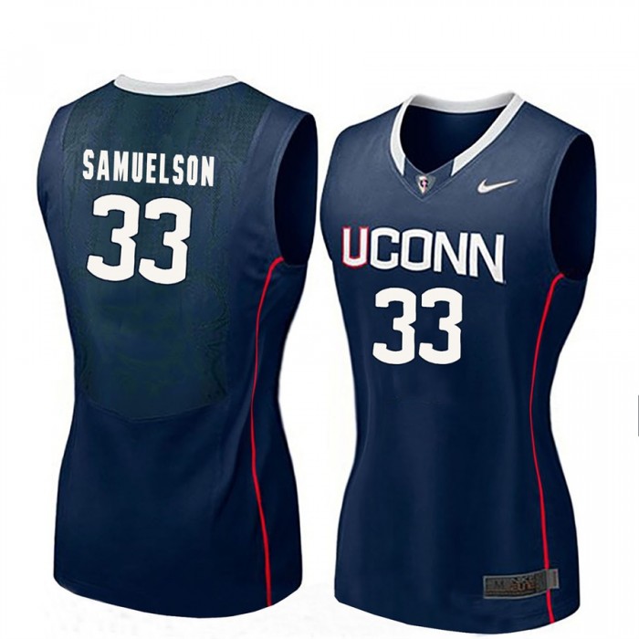 Women Katie Lou Samuelson UConn Huskies Navy NCAA Basketball Player Name And Number Jersey